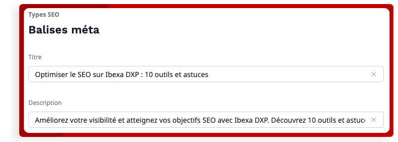 ibexa dxp metadata management