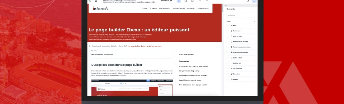 page builder ibexa dxp