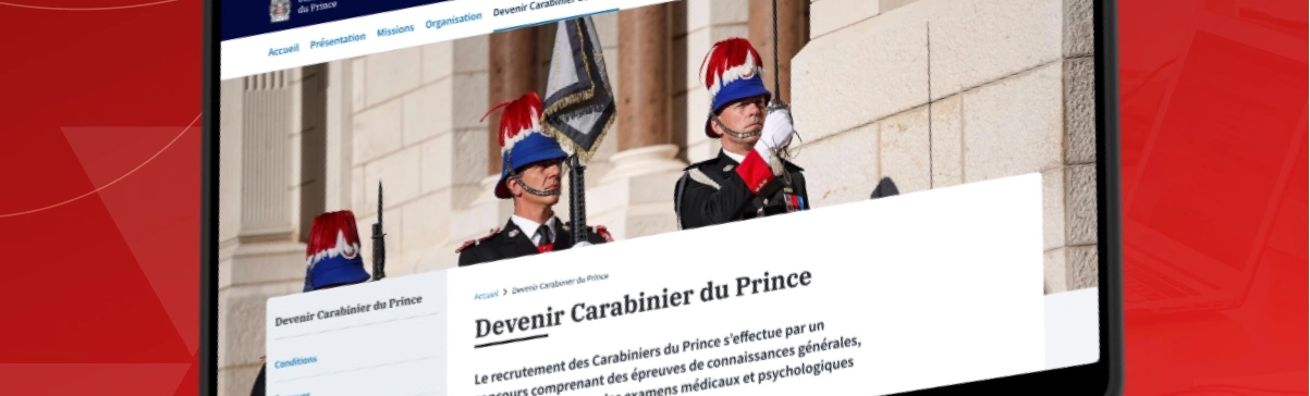 réalisation site carabiniers monaco