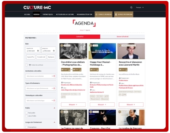 agenda site culture monaco