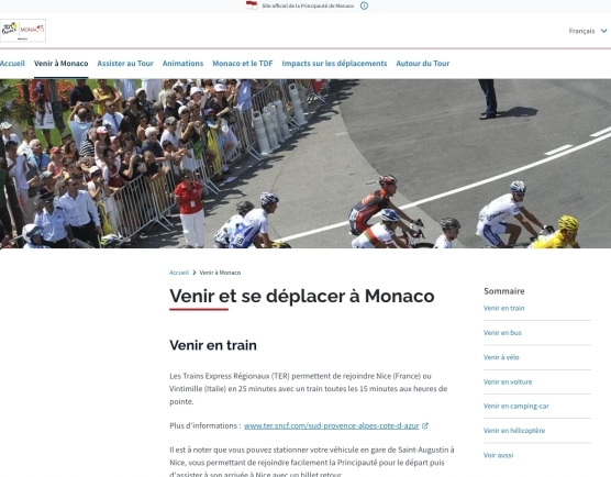 landing page tour de france monaco